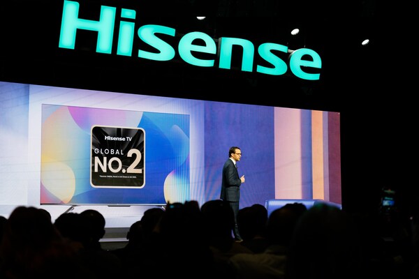 Trong năm 2022, TV Hisense xếp vị trí số 2 trên toàn thế giới về số lượng lô hàng TV bán ra