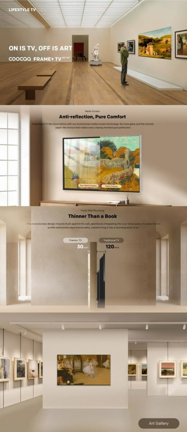 coocaa Frame+ TV LN7000G makes art to meet life, lights up life, and renews life