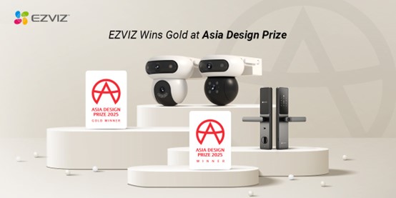 EZVIZ received a Gold Winner and a Winner for two of its forward-thinking products in the 2025 Asia Design Prize